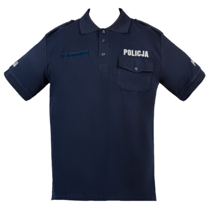 Police Men's Polo Shirt with Pennons Cotton Navy Duty Shirt