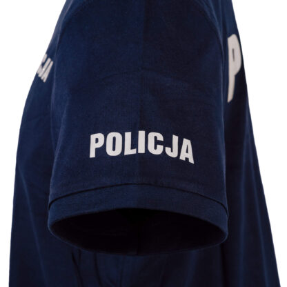 Koszulka T Shirt Policja 100% Bawełna Granatowa Odblaskowa - obrazek 6