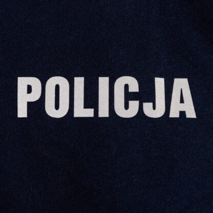 Koszulka T Shirt Policja 100% Bawełna Granatowa Odblaskowa - obrazek 7