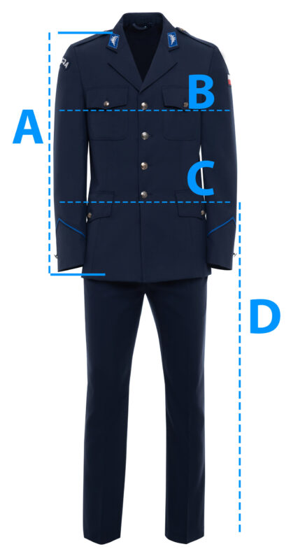 Mundur wyjściowy Policji męski nowy wzór tabela - obrazek 8