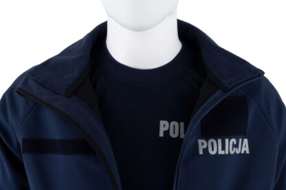 Softshell Policja Kurtka Ochronna Wodoodporna z Rzepami i Zamkami - obrazek 18