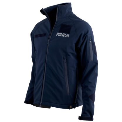 Softshell Policja Kurtka Ochronna Wodoodporna z Rzepami i Zamkami - obrazek 4