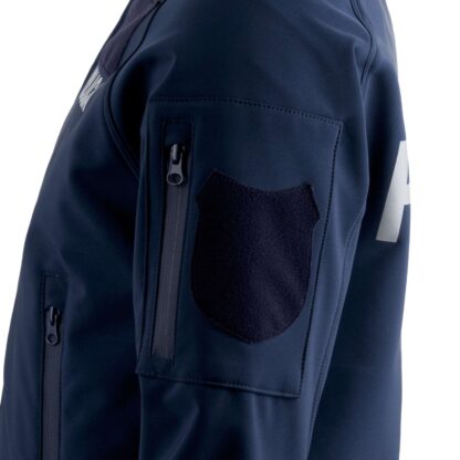 Softshell Policja Kurtka Ochronna Wodoodporna z Rzepami i Zamkami - obrazek 7