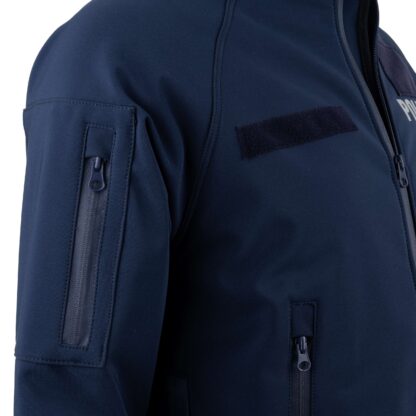 Softshell Policja Kurtka Ochronna Wodoodporna z Rzepami i Zamkami - obrazek 9