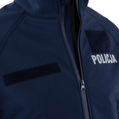 Softshell Policja Kurtka Ochronna Wodoodporna z Rzepami i Zamkami - obrazek 10