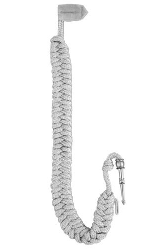 Sznur Galowy Srebrny do Munduru Galowego Podoficer Policji / Szeregowy Zawodowy Sił Zbrojnych