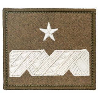 Dystynkcja na kurtkę wyjściową i wiatrówkę - rzep khaki Wojska Lądowe Generał Brygady