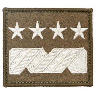 Dystynkcja na kurtkę wyjściową i wiatrówkę - rzep khaki Wojska Lądowe Generał