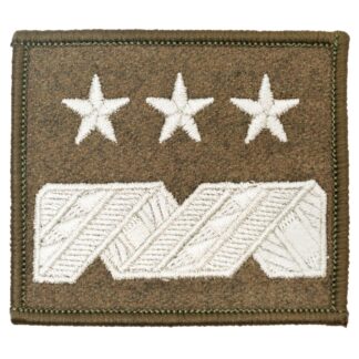 Dystynkcja na kurtkę wyjściową i wiatrówkę - rzep khaki Wojska Lądowe Generał Broni