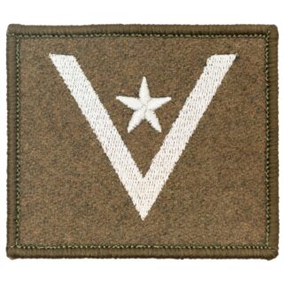 Dystynkcja na kurtkę wyjściową i wiatrówkę - rzep khaki Wojska Lądowe Młodszy Chorąży