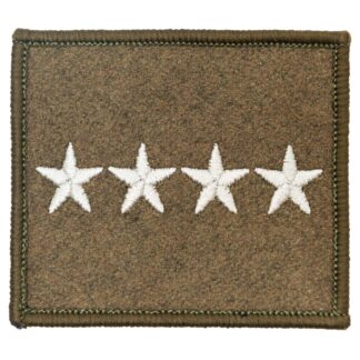 Dystynkcja na kurtkę wyjściową i wiatrówkę - rzep khaki Wojska Lądowe Starszy Chorąży Sztabowy