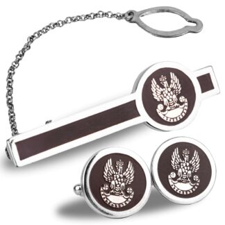 Spinki do mankietów i krawata Wojsk Lądowych zestaw 841A/MON