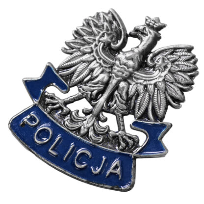 Orzeł Metalowy Policja na Czapkę Gabardynową Emblemat Galowy KGP - obrazek 2