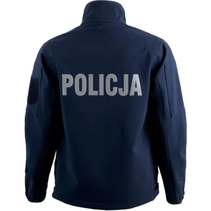 Softshell Policja Kurtka Ochronna Wodoodporna z Rzepami i Zamkami - obrazek 6