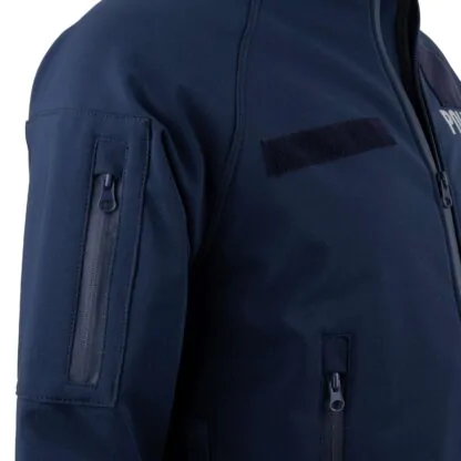Softshell Policja Kurtka Ochronna Wodoodporna z Rzepami i Zamkami - obrazek 9