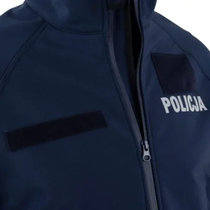 Softshell Policja Kurtka Ochronna Wodoodporna z Rzepami i Zamkami - obrazek 10
